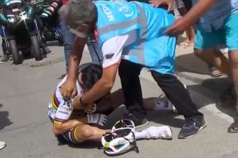 Update: Dislocated shoulder for Julian Alaphilippe, fracture appears to have been avoided at Vuelta crash