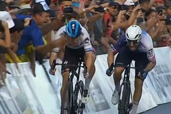 Video: Fabio Jakobsen hit in the face by a phone at final Vuelta a San Juan sprint