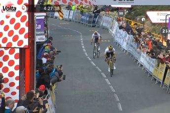 Video: Remco Evenepoel explodes as Primoz Roglic sprints to victory at Volta a Catalunya