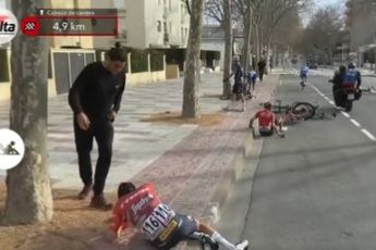 Video: Dramatic crash marks Volta a Catalunya's stage 1 and takes out Adam Yates from GC fight
