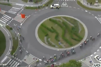 VIDEO: Tour of Slovenia stage 3 finale messed up for many by late roundabout wrong turn