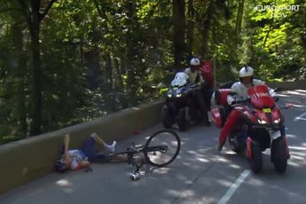 VIDEO: Motorbike crashes into Krists Neilands in terrifying moment