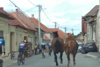 VIDEO: Scary moment at the Sibiu Tour as pair of horses race alongside the riders