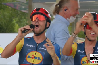 VIDEO: Giulio Ciccone pays hilarious singing tribute to the soon to be retired Tony Gallopin