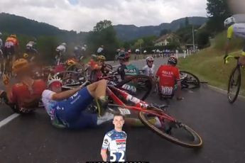 VIDEO: On-the-bike footage reveals how stage 14's mass crash occured