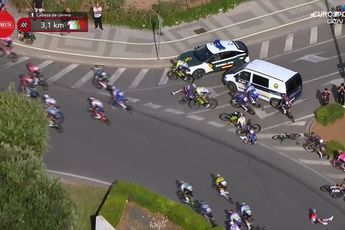 VIDEO: Milan Menten's hopes of Vuelta stage win denied by heavy crash 3km from the line