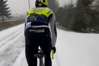VIDEO: Deep winter training for Madis Mihkels as he takes on snowy ride in Estonia