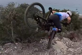 VIDEO: Peter Sagan somersault crashes as he prepares for Mountain BIking season