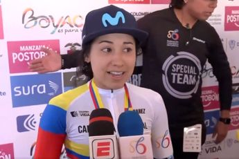 Paula Patiño faz as delícias da equipa Movistar e do Campeonato Nacional: "A equipa estava entusiasmada, queria a camisola colombiana"