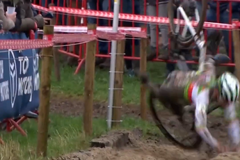 VIDEO: Marion Norbert Riberolle faceplants in the mud of Gullegem