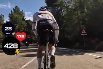 VIDEO: Mathieu van der Poel does crazy numbers climbing the mythical Coll de Rates