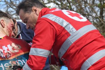 Lotto Dstny's Arjen Livyns in hospital after serious crash at Strade Bianche 2024