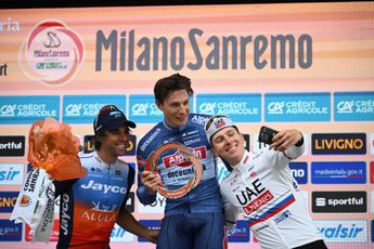 "It's always nice when you receive congratulations from someone like Tom Boonen, he never won Milano-Sanremo after all" - Jasper Philipsen thanks for all the kind messages