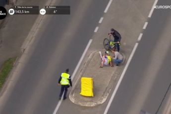 VIDEO: Laurenz Rex somersaults over road furniture in nasty crash at Paris-Roubaix