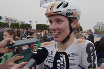 Pfeiffer Georgi faz o sprint da sua vida para conquistar o pódio no Paris-Roubaix Feminino 2024: "As minhas pernas estavam a ficar com cãibras, mas eu queria tanto"