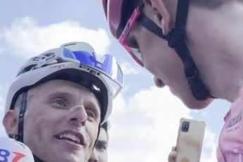 VÍDEO: Rafal Majka brinca com Tadej Pogacar depois de mais uma vitória numa etapa do Giro: "Boa saída, não é?"