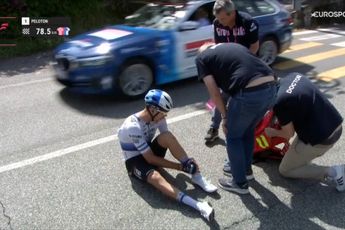 VIDEO: Christophe Laporte goes down hard at first intermediate sprint
