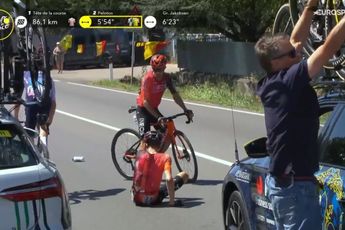 VIDEO: Wout van Aert, Matteo Jorgenson and Laurens De Plus crash ahead of intermediate sprint on stage 2 of 2024 Tour de France