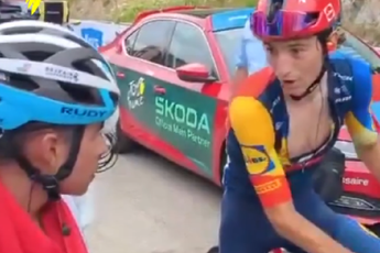 VIDEO: Giulio Ciccone strikes at Santiago Buitrago with sticky bottle allegations after stage 19