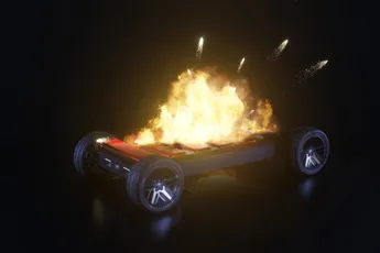 Electric cars catch fire, ship carrying them in flames near Ameland