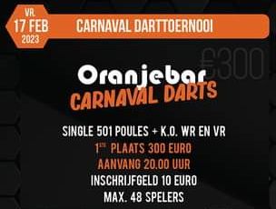 Nog slecht enkele plekken vrij op Oranjebar Carnavals toernooi 2023