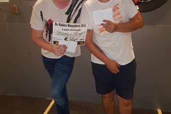Wesley van Trijp winnaar 8e Makkie Moneydarts 2018, Van Milligen runner-up