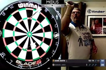 VIDEO: Martin Adams gooit 9-darter tijdens Icons of Darts 2020