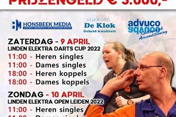Toernooiaankondiging Linden Elektra Open Leiden op 9 en 10 april 2022