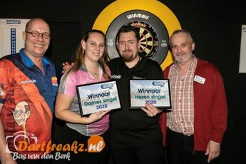 Kristiaan de Boer en Aletta Wajer pakken titels Texel Darts Trophy 2020