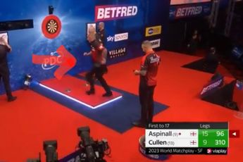VIDEO: Opmerkelijk moment tijdens halve finale van Aspinall en Cullen