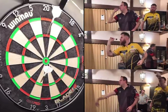 "Scott Williams haalt smerige truc uit tijdens deze 9-darter samen met Adrian Lewis"