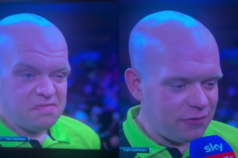 Michael van Gerwen krijgt tik op de vingers voor dit moment na afloop van halve finale WK