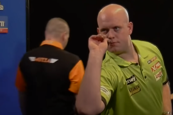 VIDEO: Van Gerwen produced two nine-dart finishes in one match against next World Championship opponent