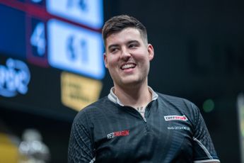 Ryan Meikle throws nine darter during Players Championship 3