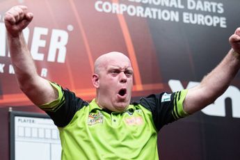 Van Gerwen in remarkable comeback win, Clayton and Cullen star with 109 average as first round concludes at Players Championship 12