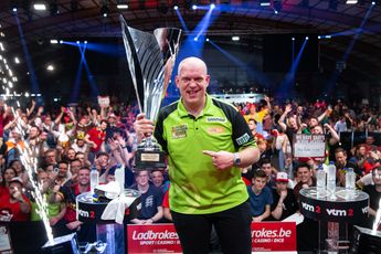 "I knew if I won I'd be above Peter Wright": Van Gerwen had one eye on World Number Two in Belgian Darts Open win