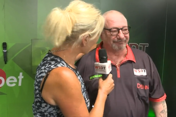 VIDEO: Dennis Harbour in tears after victory over idol Phil Taylor