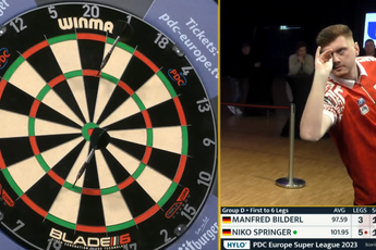 VIDEO: Niko Springer throws nine darter with opponent waiting for his own shot at perfection in incredible scenes at the PDC Europe Super League