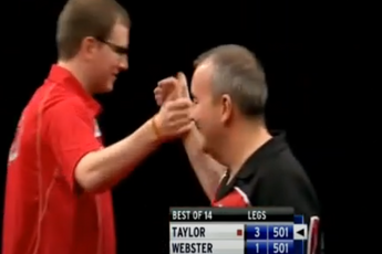 THROWBACK VIDEO: Mark Webster delights crowd with 170 finish against Phil Taylor in Nottingham