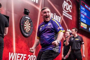 Luke Littler breaks European Tour record with incredible tally of thirty 180s at Belgian Darts Open