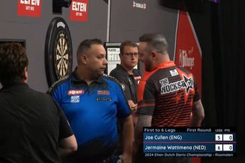 VIDEO: Joe Cullen and Jermaine Wattimena involved in spat after controversial end to Dutch Darts Championship tie