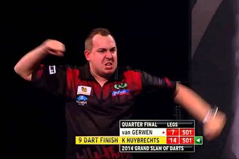 THROWBACK VIDEO: Classic nine-dart finish from Huybrechts at 2014 Grand Slam of Darts