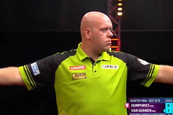 VIDEO: Van Gerwen bringt das niederländische Publikum mit einem 9-Darter in Amsterdam zum Toben