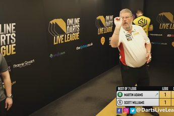 VIDEO: Adams gooit opnieuw negendarter in Online Darts League