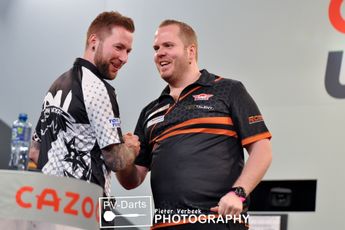 Speelschema zaterdagmiddag op German Darts Championship 2024 met onder meer clash tussen Noppert en Van Duijvenbode