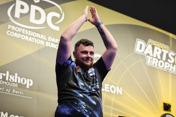 Josh Rock produceert achttien perfecte pijlen op rij inclusief negendarter tijdens Players Championship 28