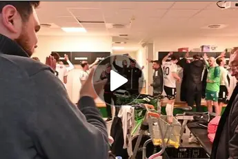 VIDEO: Bli med inn i HBK-garderoben etter seieren