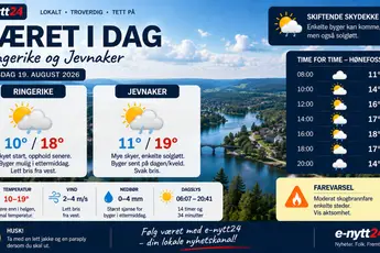 Her kan du bli satt raskt inn i nyhetene i dag onsdag 19 august