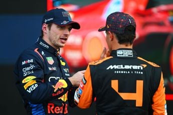 Norris over relatie met Verstappen: "Voor nu respecteer ik Max nog steeds"