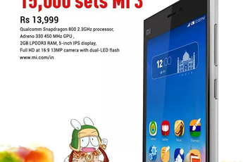 Xiaomi finally reveal how many Mi 3 units will be up for next India sale